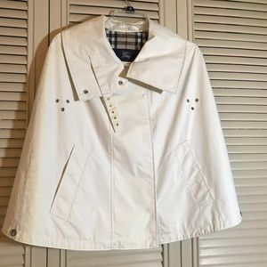 Burberry Ivory Cape with Button Accents Rare!!